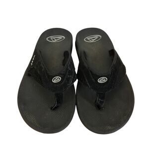 REEF Mick Fanning Black Men's Flip Flops Size 7 - Bottle Opener Bottom